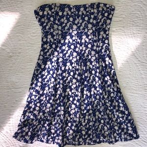 urban strapless floral dress